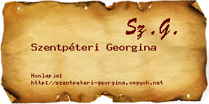 Szentpéteri Georgina névjegykártya