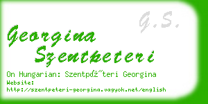 georgina szentpeteri business card